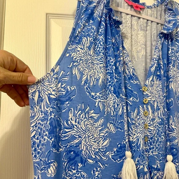 Lilly Pulitzer Malone Cotton Maxi Dress 🤍💙 - Picture 6 of 14